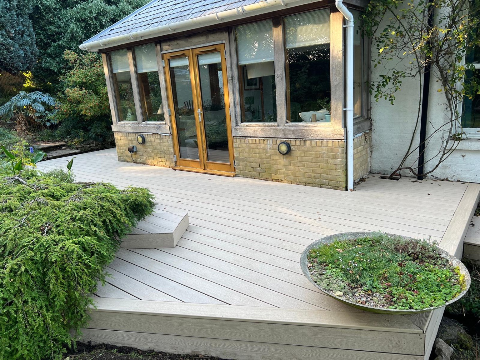 Composite decking around a home in Yorkletts